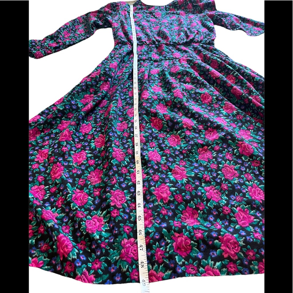 SOLD Vintage Pioneer Style Floral Long Sleeve Dress - Picture 15 of 16